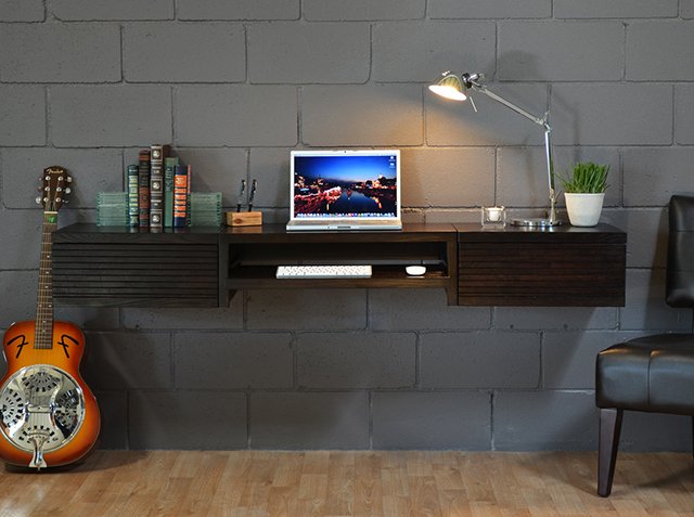 wall mounted desk plans