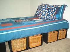 twin platform bed with storage plans