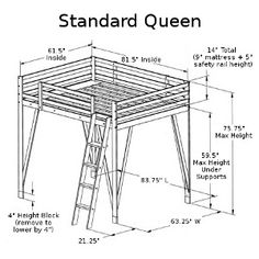plans to build full size loft bed