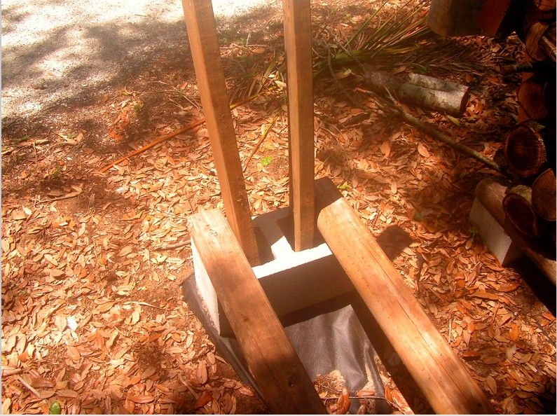 build a firewood rack for stacking