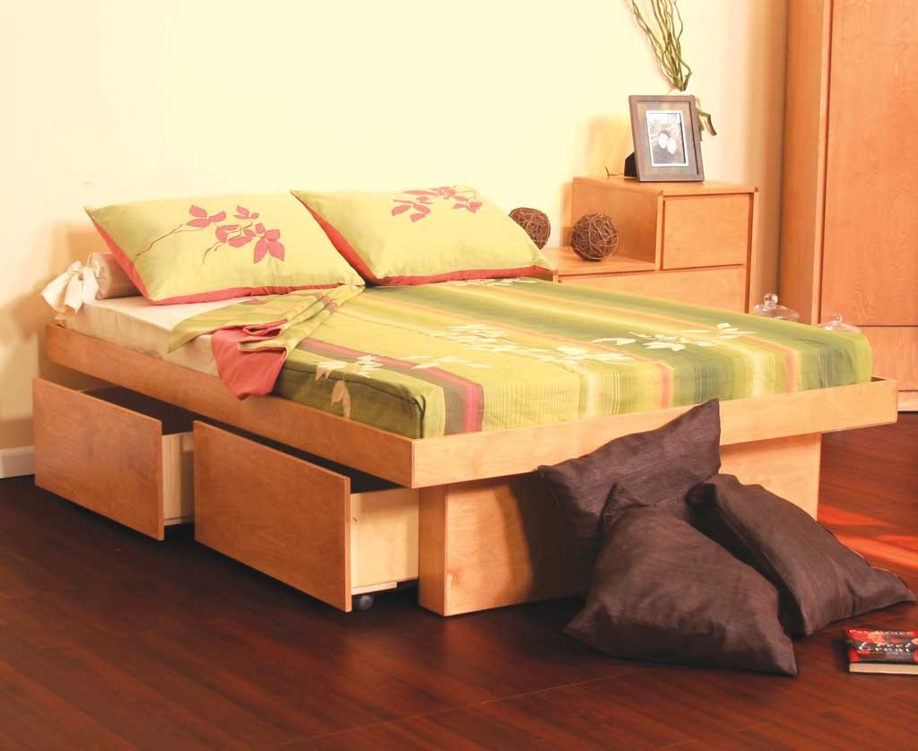 twin platform bed with storage plans